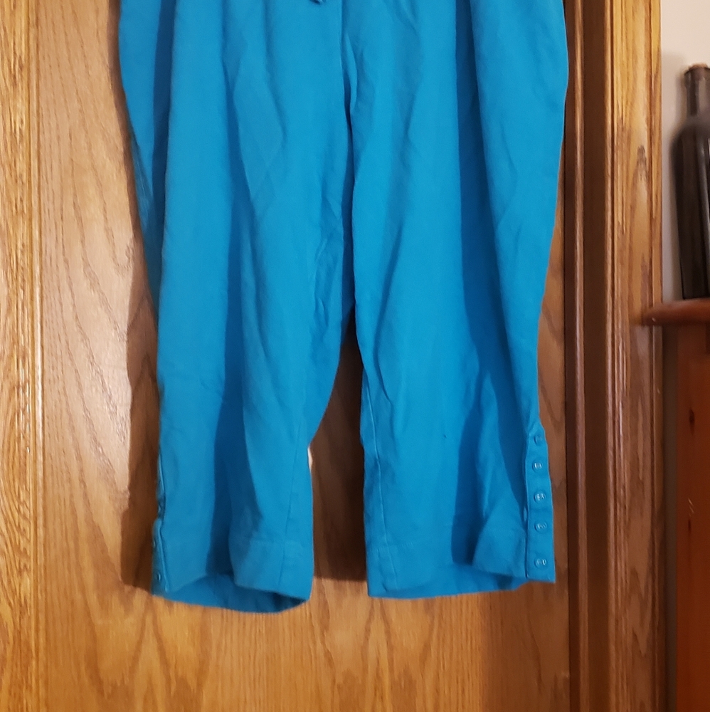 V Sport capri sweats teal